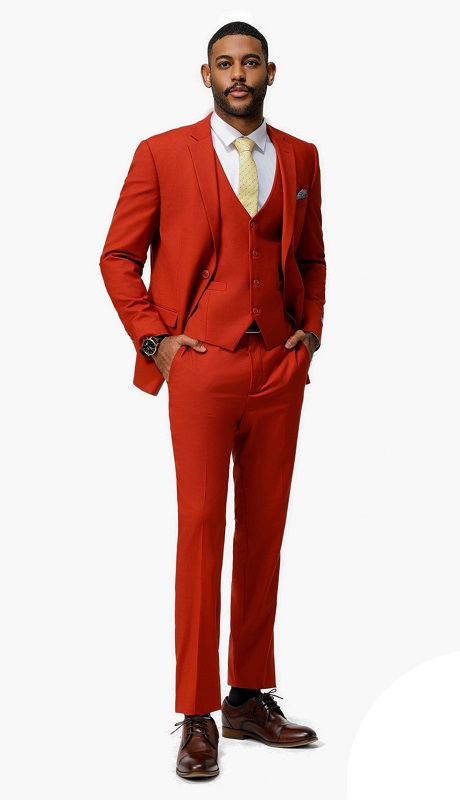 Sean Alexander Mens Suit M282SK-13-BRICK 